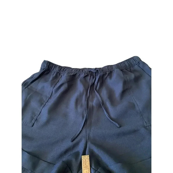 Abercrombie & Fitch Women's Navy Blue High Waisted Drawstring Shorts Size Medium - Picture 6 of 6